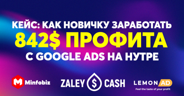 Кейс: как новичку заработать 842$ профита с Google Ads на нутре